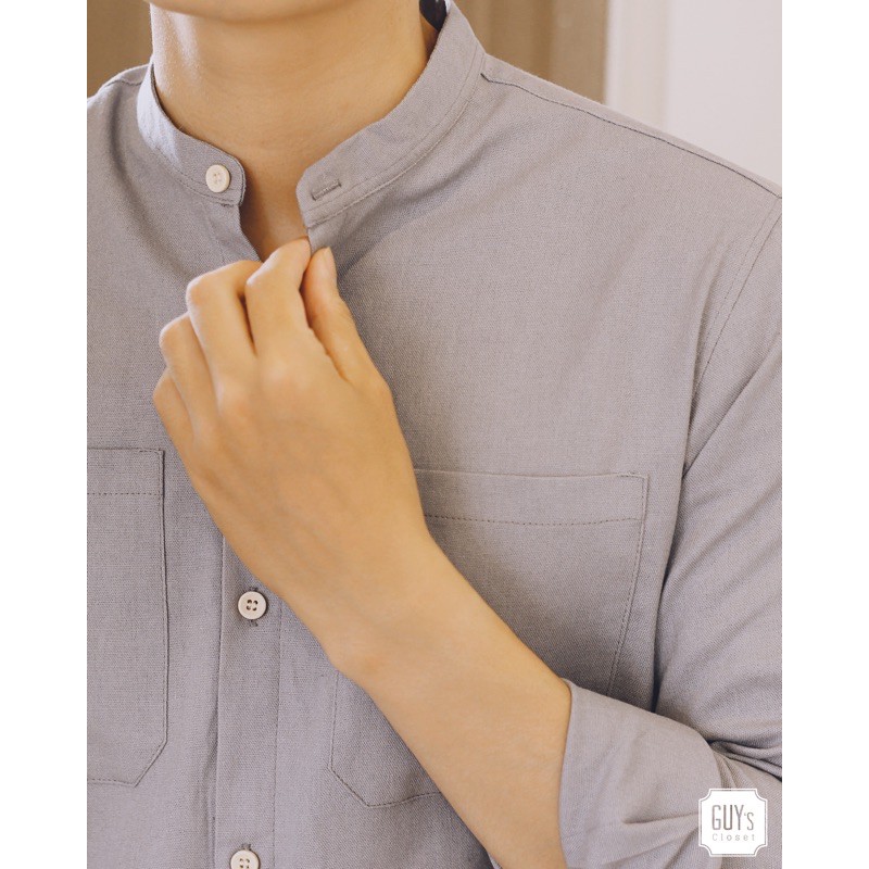 [HÀNG THIẾT KẾ] Áo sơ mi đũi dài tay cổ trụ Hey i just met you GUY's Closet, Cổ trụ, Nhiều màu | BigBuy360 - bigbuy360.vn