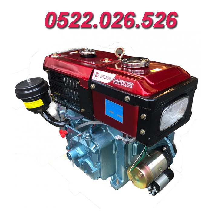 Máy Nổ – Động Cơ Dầu 8HP Quantrai R180ND (D8 Gió Đèn Đề)