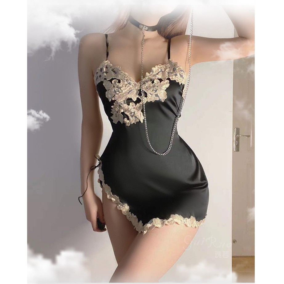 (M. 39) Váy ngủ hai dây lụa satin sexy cao cấp Đầm mặc nhà gợi cảm quyến rũ | BigBuy360 - bigbuy360.vn