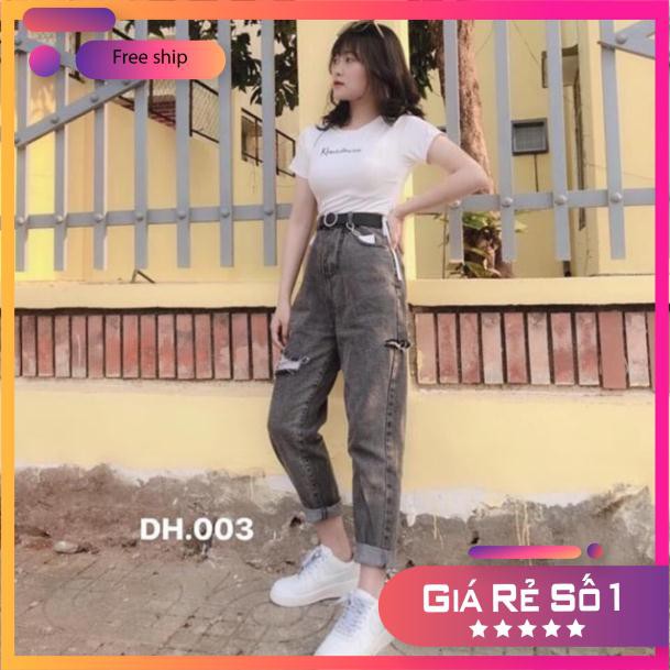 FREESHIP Quần bagy bò khói rách mã 003 DH12