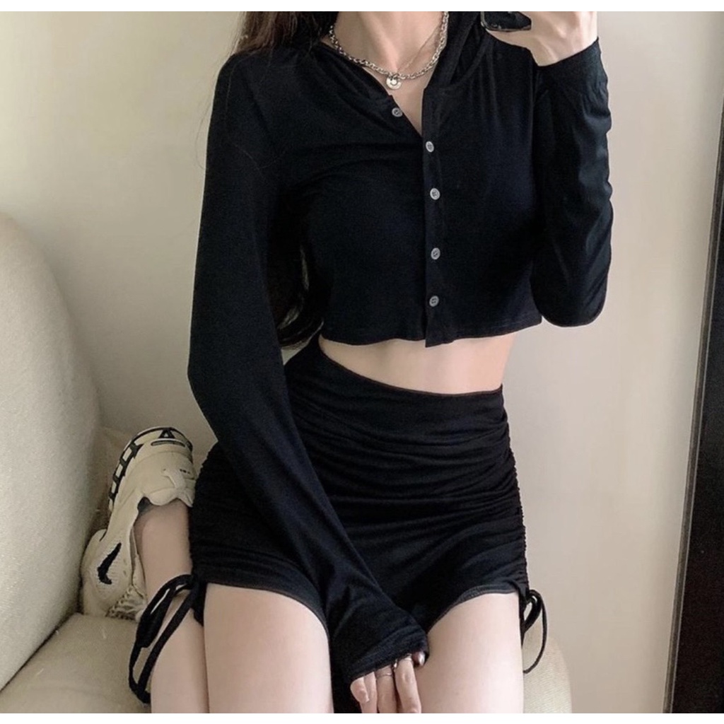 Chân váy rút dây hai bên ôm body ( KÈM QUẦN TRONG )