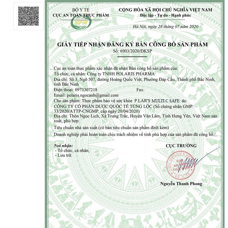 Viên sủi vitamin C P.lar's multi safe , tăng cường sức khoẻ, nâng cao sức đề kháng