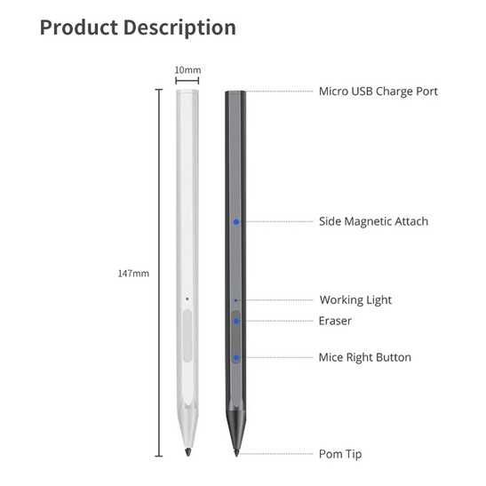 Bút Cảm Ứng  stylus pen Surface pen Từ Tính 4096  Cho Microsoft Surface Pro 3/4/5/6 book 1/2 go