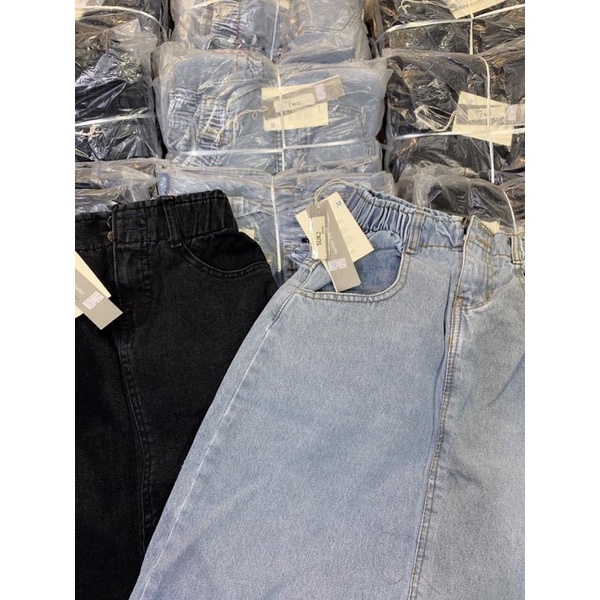 Chân váy jeans xẻ giữa💥Chân váy midi jeans💥{free ship} | BigBuy360 - bigbuy360.vn