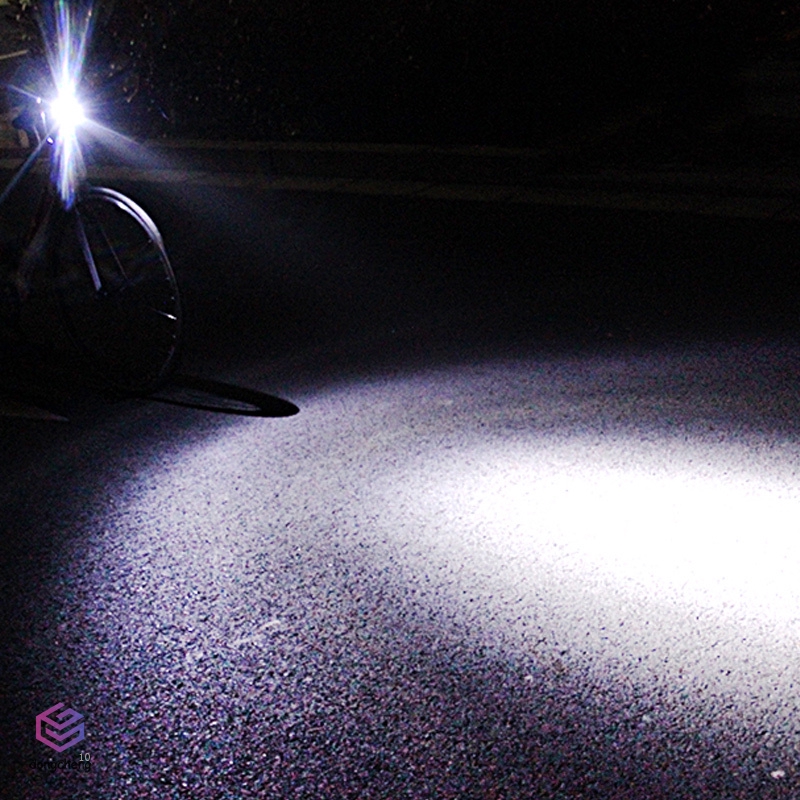 Đèn pha bóng LED sử dụng pin có còi cho xe đạp