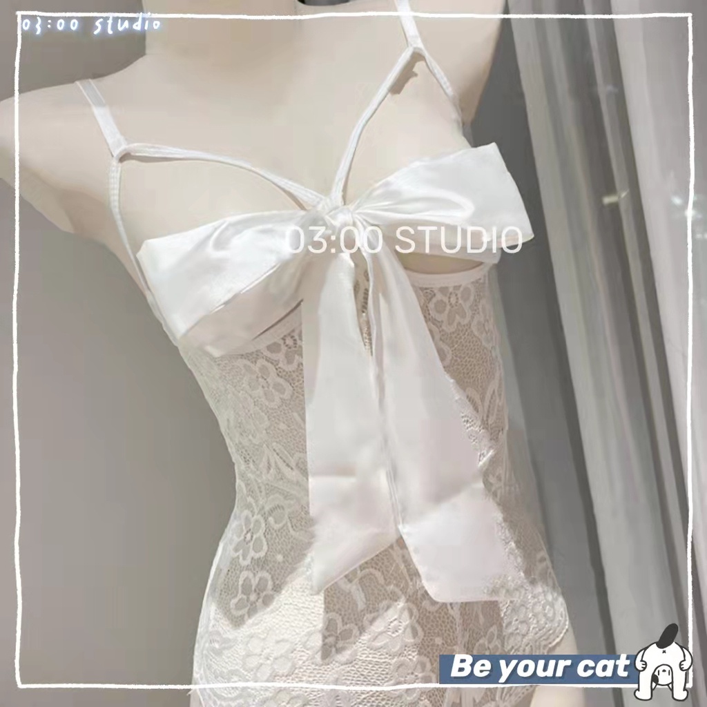 （Giao hàng bảo mật）💝Đồ ngủ sexy💝Bodysuit hai dây ren 3 màu xẻ ngực liền thân gợi cảm 40-58kg--008 | BigBuy360 - bigbuy360.vn