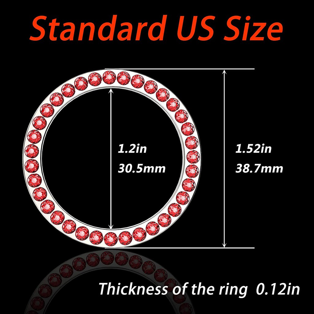 Vòng Trang Trí Công Tắc Khởi Động Xe Hơi 40Mm/1.57&quot; Đính Đá Sang Trọng