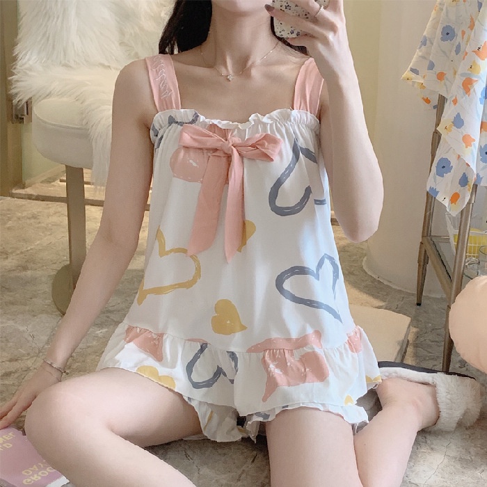 Đồ Ngủ Mặc Nhà 2 Dây Thun Sữa Đồ Bộ Nữ Pijama Mềm Mát Họa Tiết Dễ Thương Latozia BĐN10 | BigBuy360 - bigbuy360.vn