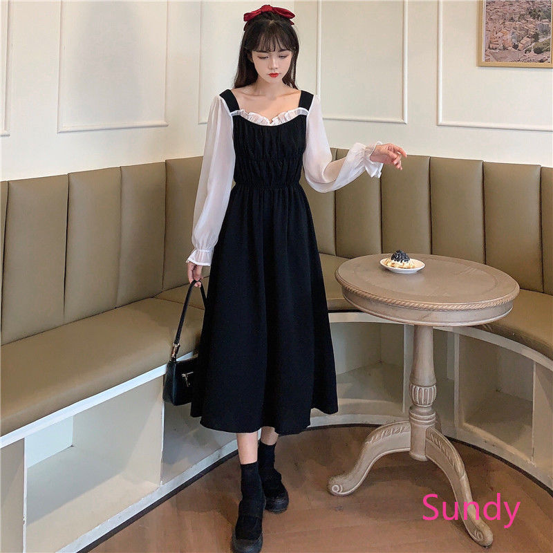 Đầm Maxi Tay Dài Thiết Kế Dáng Rộng Thoải Mái Thời Trang Cho Nữ