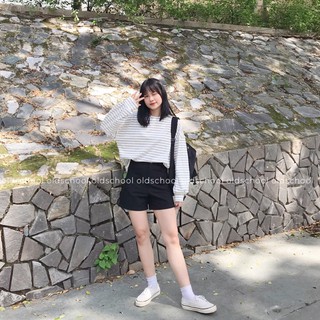 ÁO THUN COTTON SỌC ULZZANG (ảnh thật/sẵn)