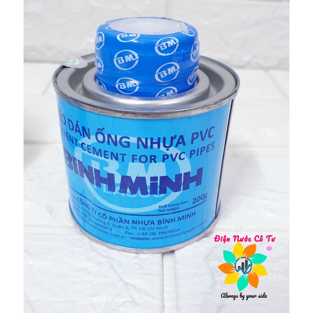 Keo dán ống nhựa ống nước Bình Minh 200gram 500gram