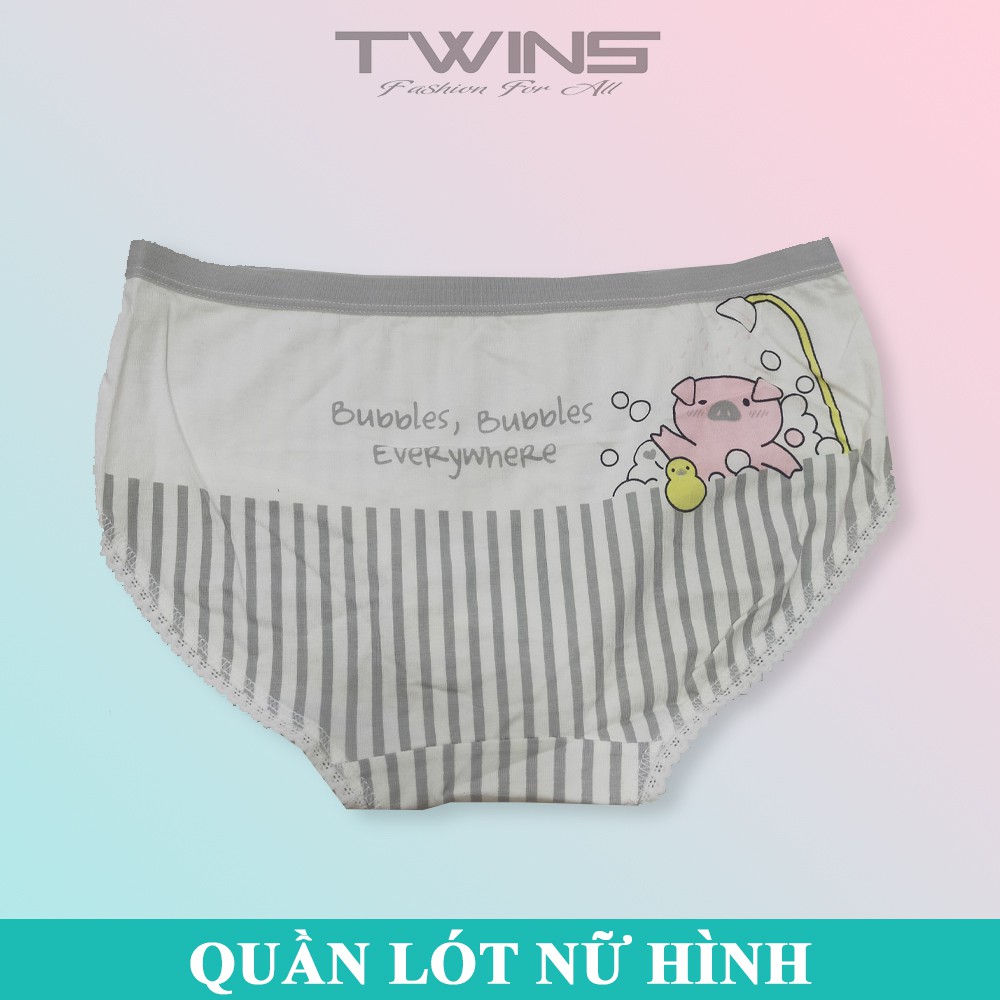 Quần lót nữ cotton cao cấp họa tiết dễ thương mềm mại thoáng mát hút mồ hôi size từ 40-55kg (shop giao màu ngẫu nhiên)