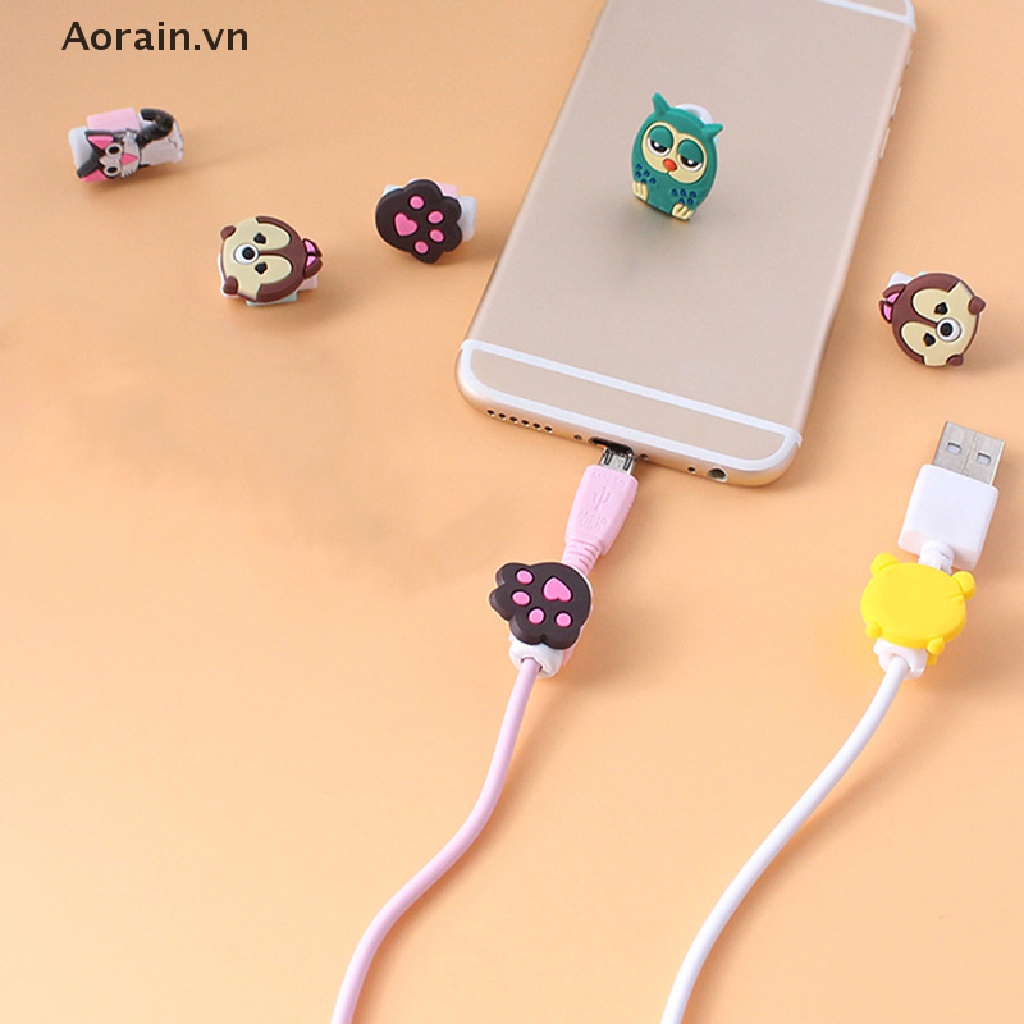 Phụ Kiện Bảo Vệ Đầu Dây Cáp Kiểu Hoạt Hình Dễ Thương