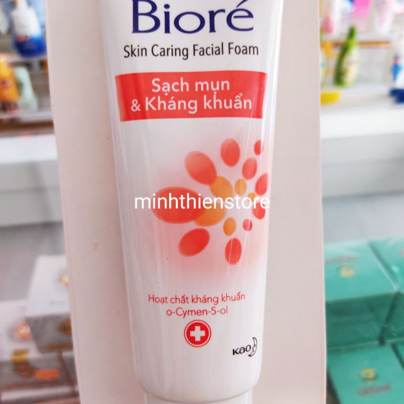 Sữa rửa mặt Biore Sạch mụn & Kháng khuẩn
