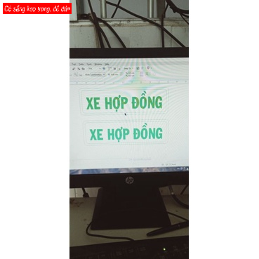 Chữ xe hợp đồng chất liệu decal dùng dán xe ô tô