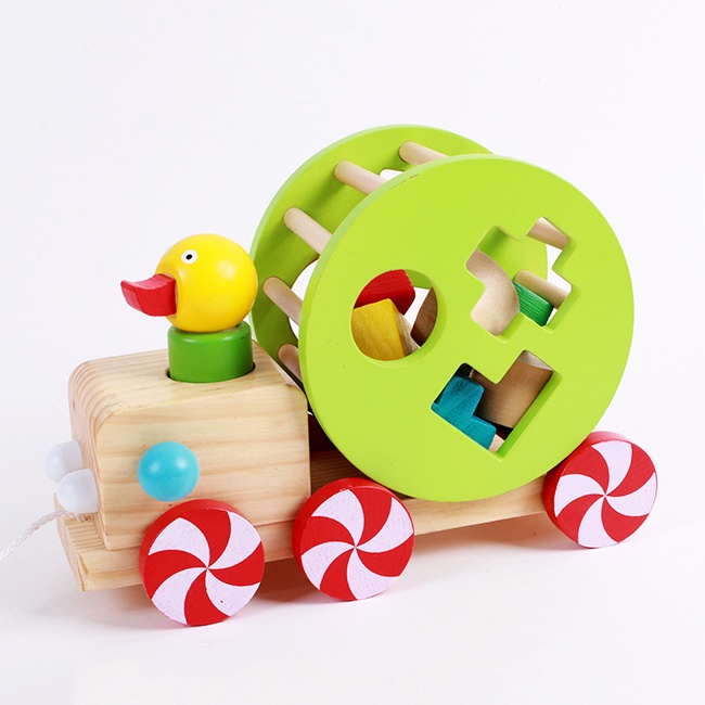 Xe con vịt thả hình khối