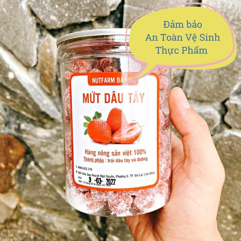 Kẹo dâu tây 400gr NutiFarm đồ ăn vặt đà lạt vừa ngon vừa rẻ