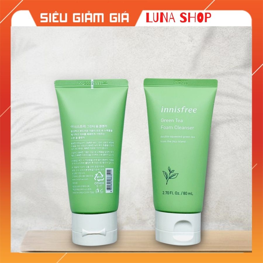 [ Mẫu mới 2021 ] Sữa rửa mặt trà xanh Innisfree GREEN TEA FOAM CLEANSER 150G | BigBuy360 - bigbuy360.vn