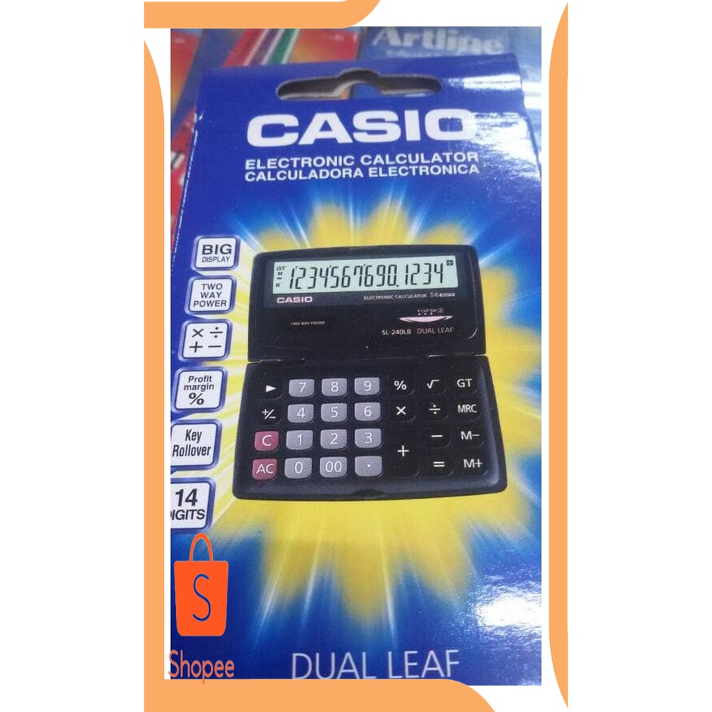 CASIO Máy Tính Điện Tử N Phụ Kiện Cao Cấp Sl-240Lb-W 14 Số 19dez