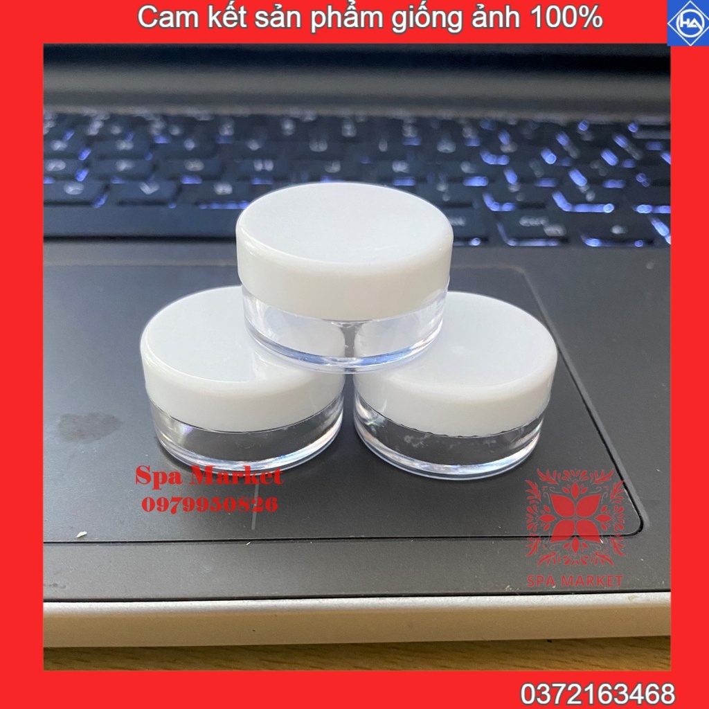 Hũ chiết mỹ phẩm 5g/10g Hũ đựng kem chất liệu nhựa trong suốt dày dặn