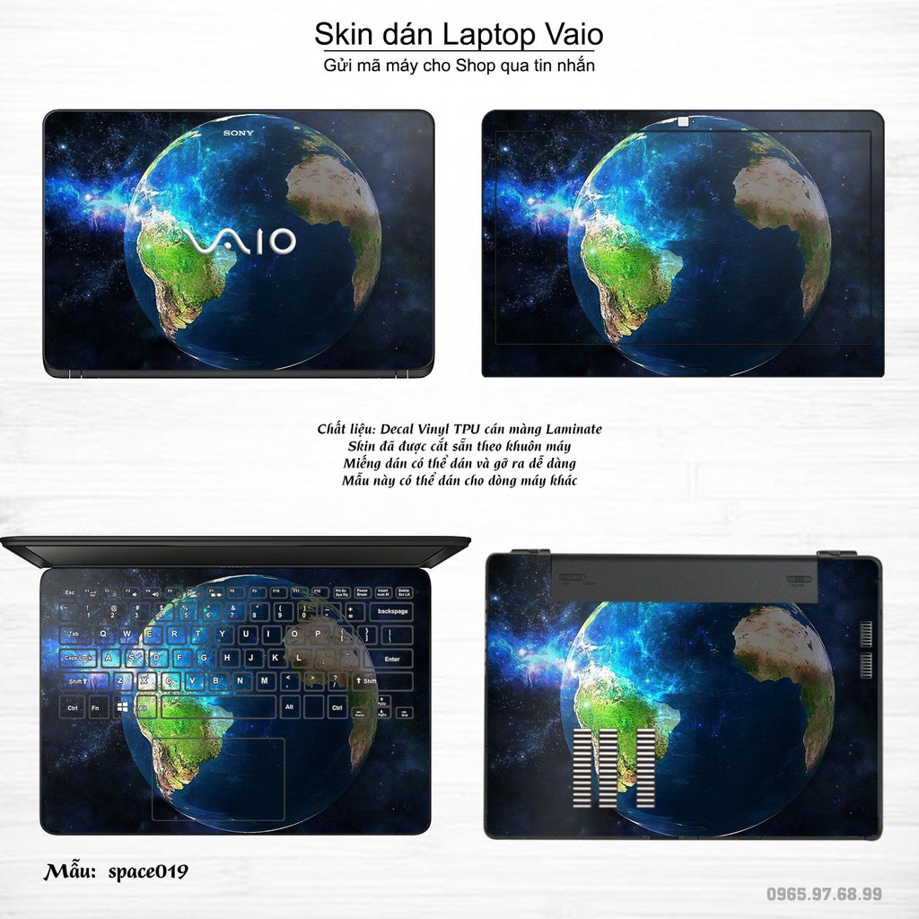 Skin dán Laptop Sony Vaio in hình không gian nhiều mẫu 4 (inbox mã máy cho Shop)