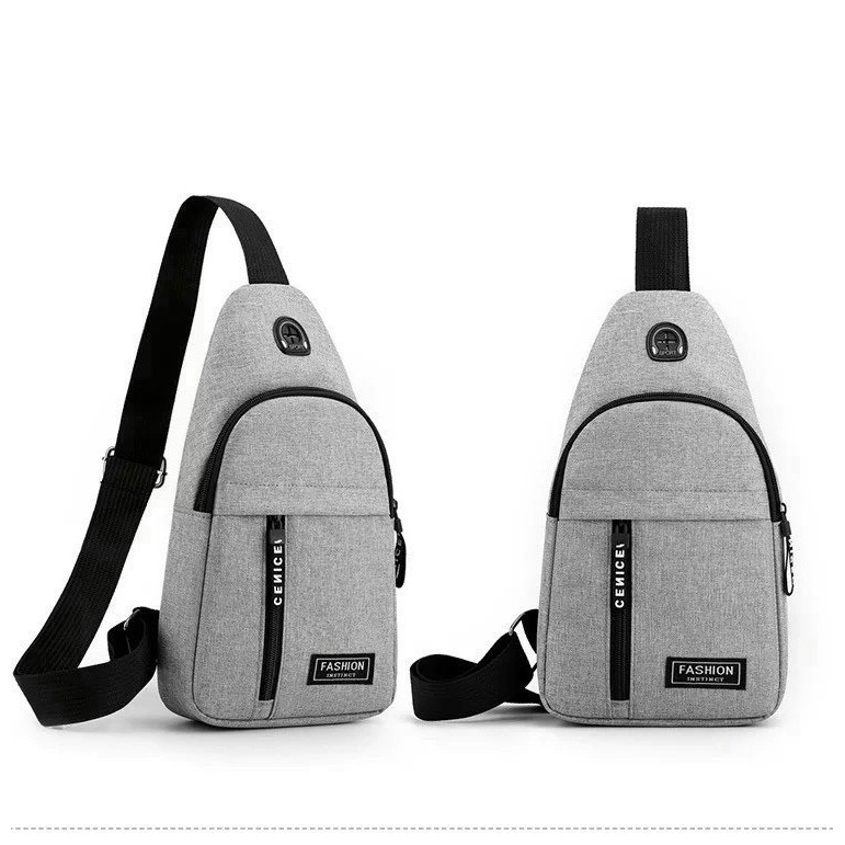 (có 3 màu) Túi đeo chéo nam sport vải canvas mềm có 3 ngăn đựng