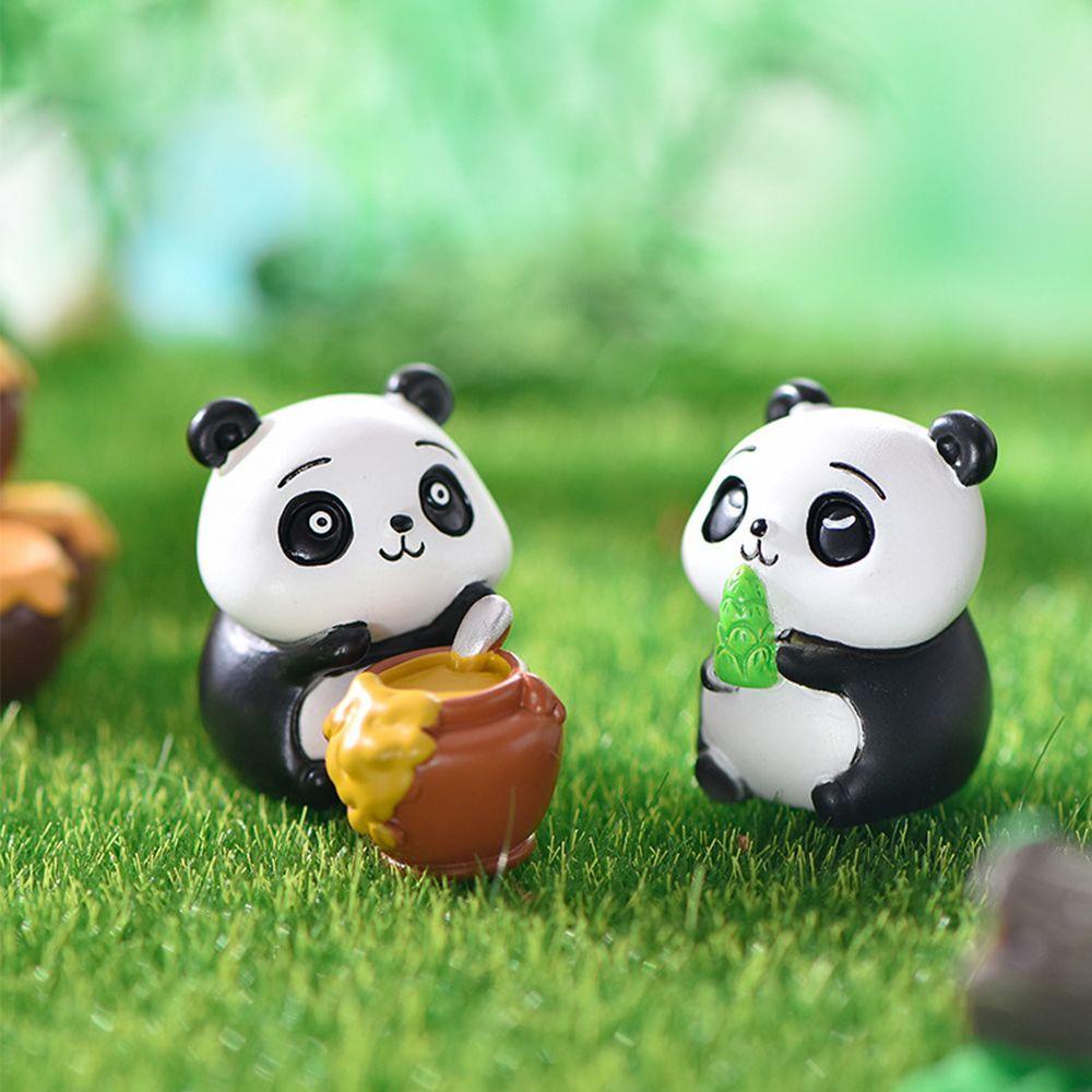 Yan1 Mô Hình Gấu Trúc Ăn Uống Mini DIY