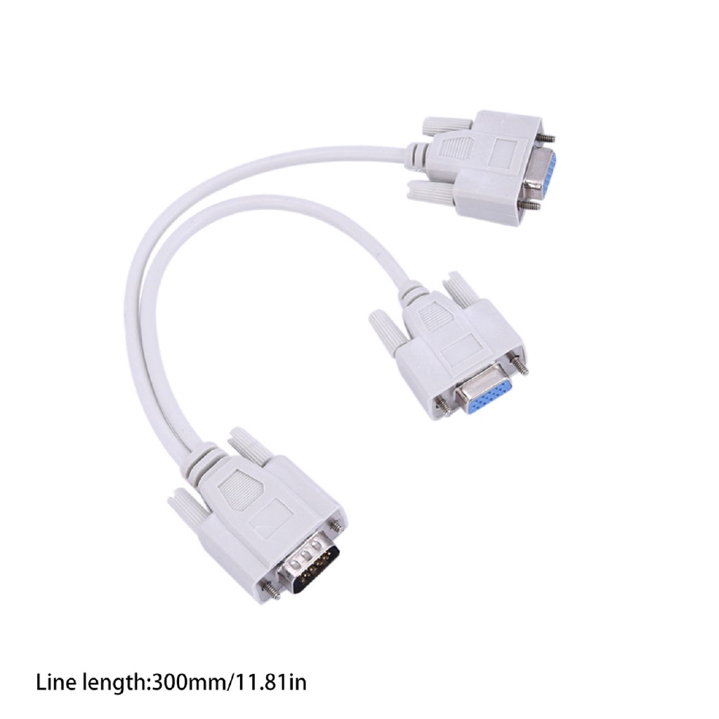 E 0.3 Meters Portable Size VGA SVGA 1 PC TO 2 MONITOR Male to 2 Female Y Adapter