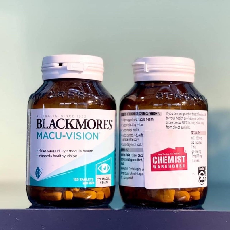 Viên uống bổ mắt Blackmore Macu Vision tăng cường thị lực 125 viên