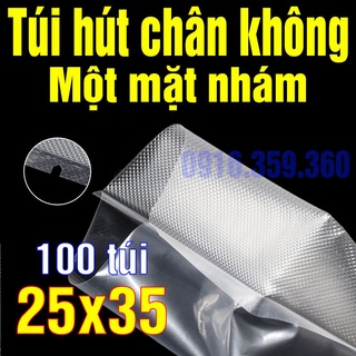 Túi hút chân không 1 mặt trơn mặt nhám 100 Túi Hút chuyên dụng kích thước 20x25cm