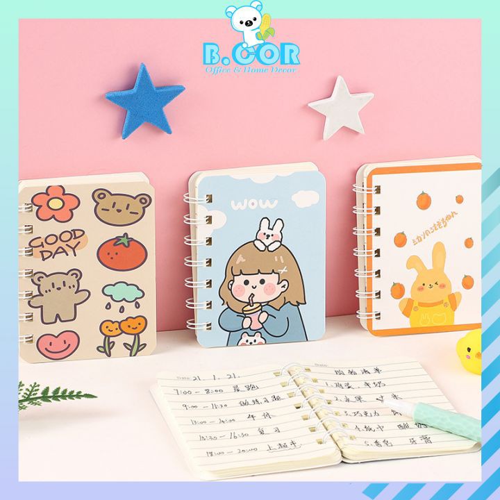 Sổ A7 Lò Xo Sổ Mini Bỏ Túi Nhỏ Gọn Siêu Yêu nhà BCor