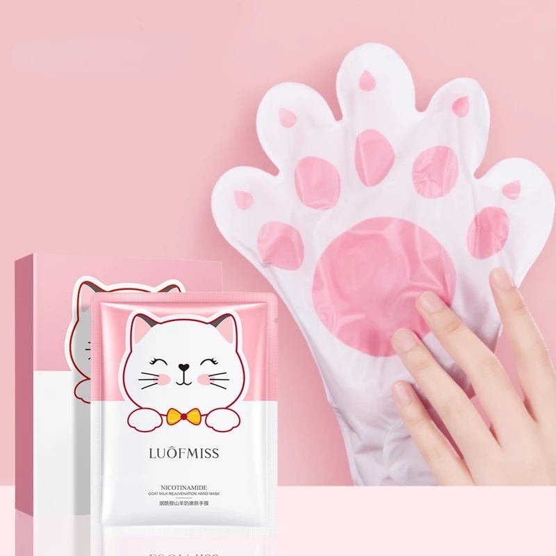 [Hàng mới về] Cặp mặt nạ sữa dê dưỡng ẩm làm trắng da tay và chân