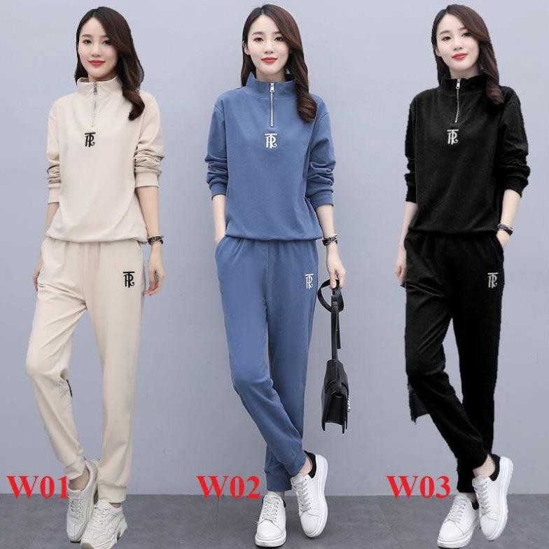 Đồ Bộ Mặc Nhà Thu Đông cá tính thun da cá W