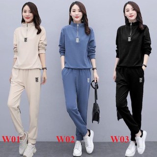 Đồ Bộ Mặc Nhà Thu Đông cá tính thun da cá W