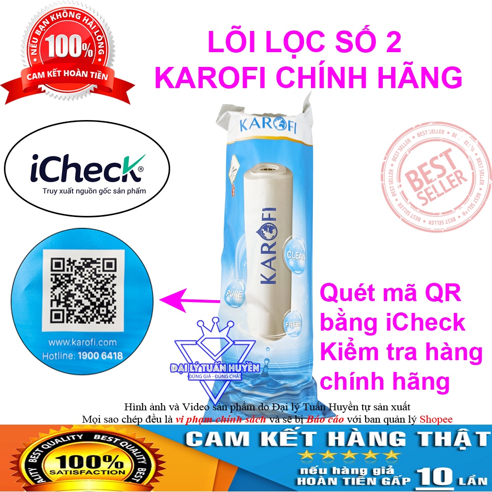 Lõi lọc nước số 2 Karofi chính hãng