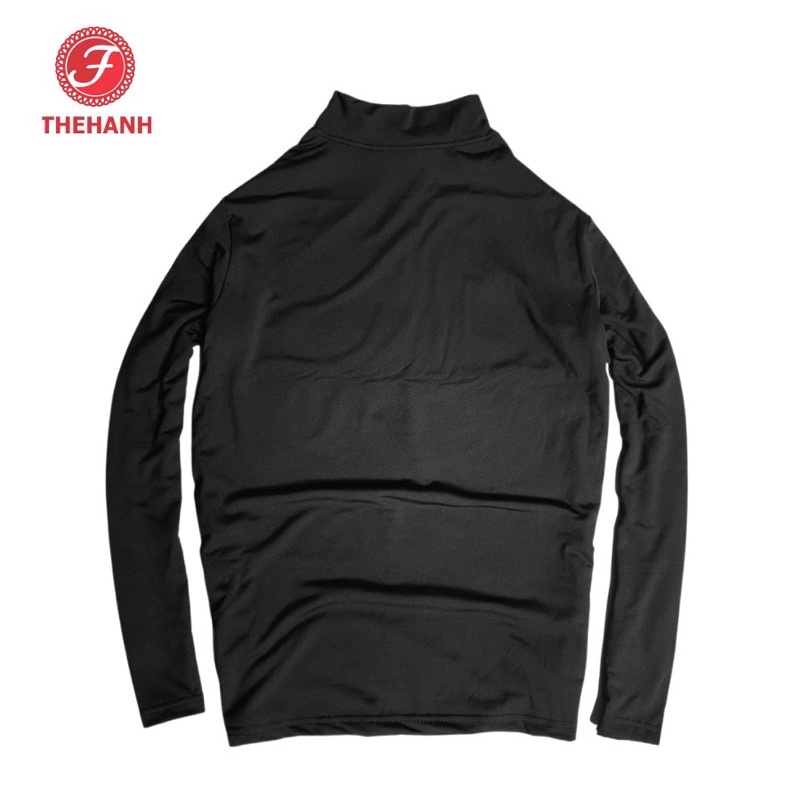 Áo giữ nhiệt nam lót nỉ cổ cao - áo nam dài tay giữ nhiệt