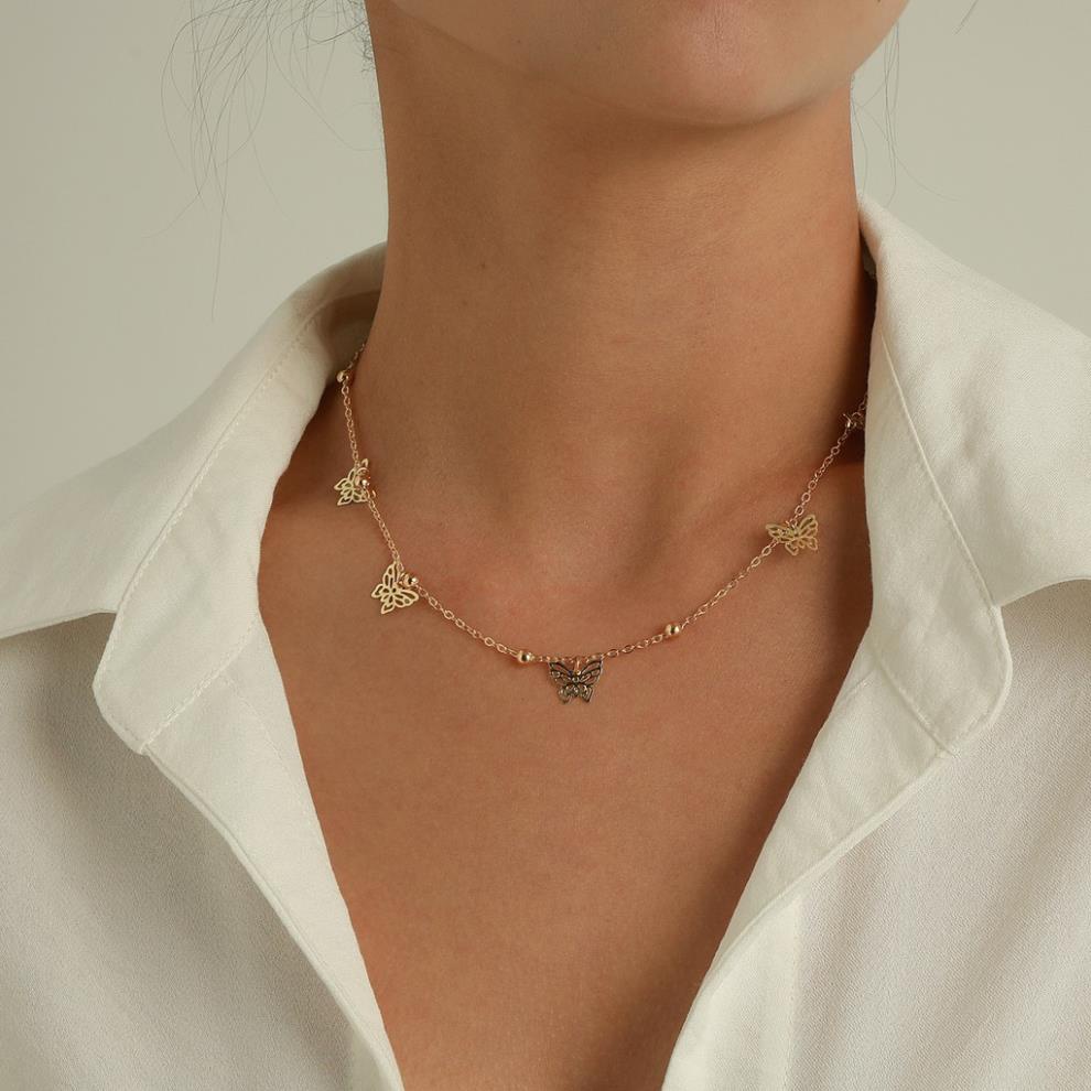 (014) Dây Chuyền, Vòng Cổ Đính Hạt Tròn Và Hoa 🦋