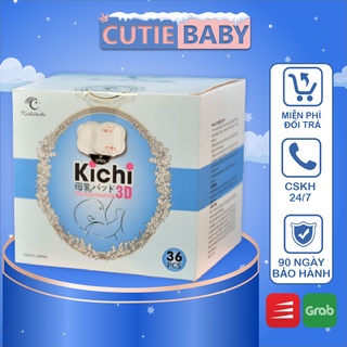 Miếng lót thấm sữa Kichilachi 3D, lót thấm sữa dạng tổ ong thấm hút nhanh nhiều (36 Miếng) [88]