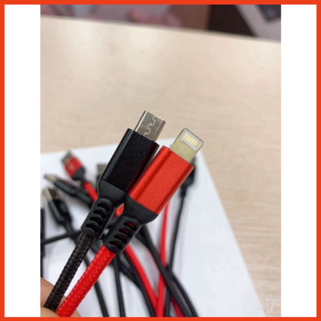 Cáp Sạc Dây Dù Dài 25cm Cao Cấp Cho Iphon và androi Chân MICRO Usb Và Chân Type C . 6789