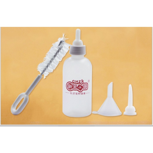 [HCM] Bình ti sữa cho chó mèo sơ sinh 60ml (bộ 4 món)