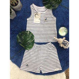 Bộ ba lỗ momma cotton 3m- 24m