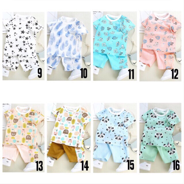 [10-18kg] Bộ thun cotton tre chuẩn Quảng Châu xuất Nhật cho bé