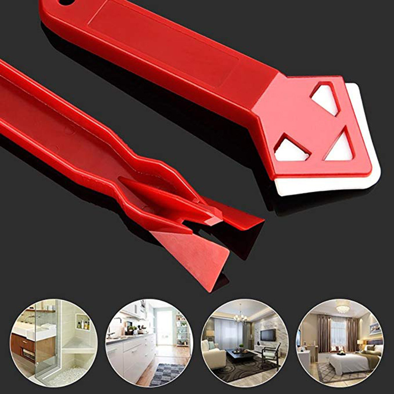 Bộ 2 cái xẻng cào xi măng thủy tinh silicone mini làm thủ công bền bỉ