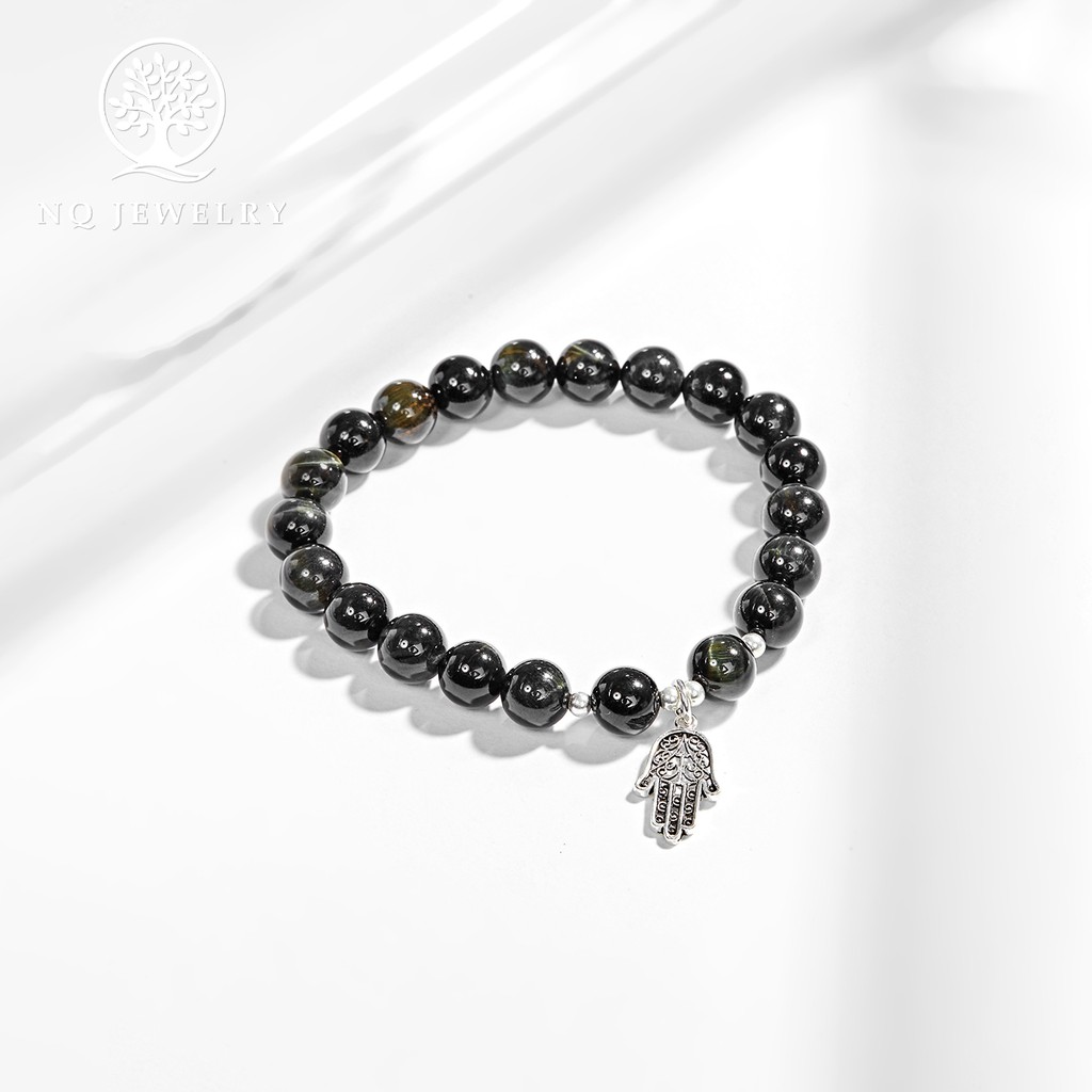 Vòng tay phối charm bàn tay hamsa - NQ Jewelry