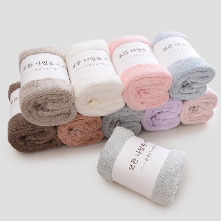 Khăn Lông Cừu Gội Đầu Cho Spa, Sợi Siêu Mịn không ra lông 35x75 (Trung Trơn)
