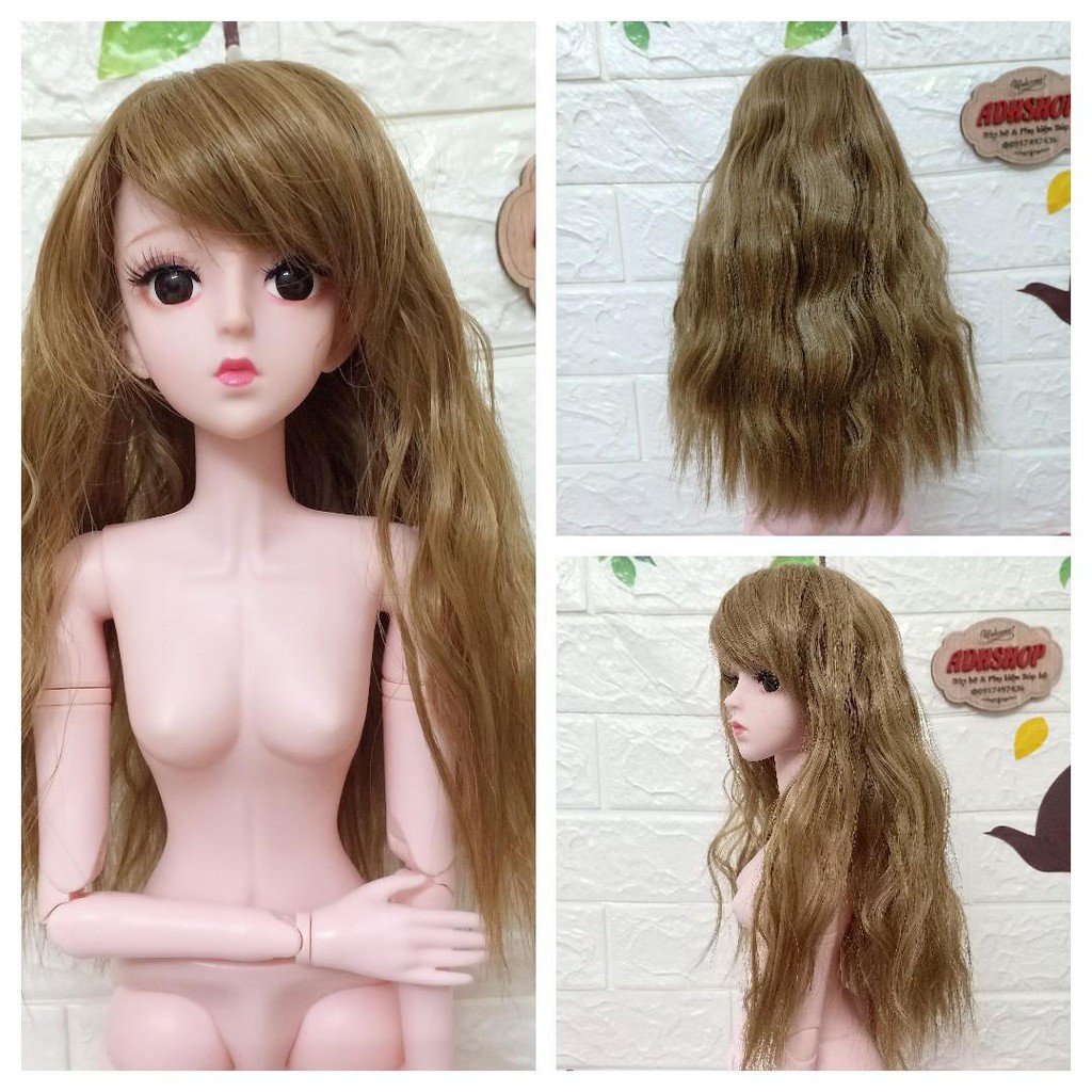 Tóc Giả Búp Bê 60cm 💕 Tóc Giả Loại Dài và Có Mái - ADHSHOP