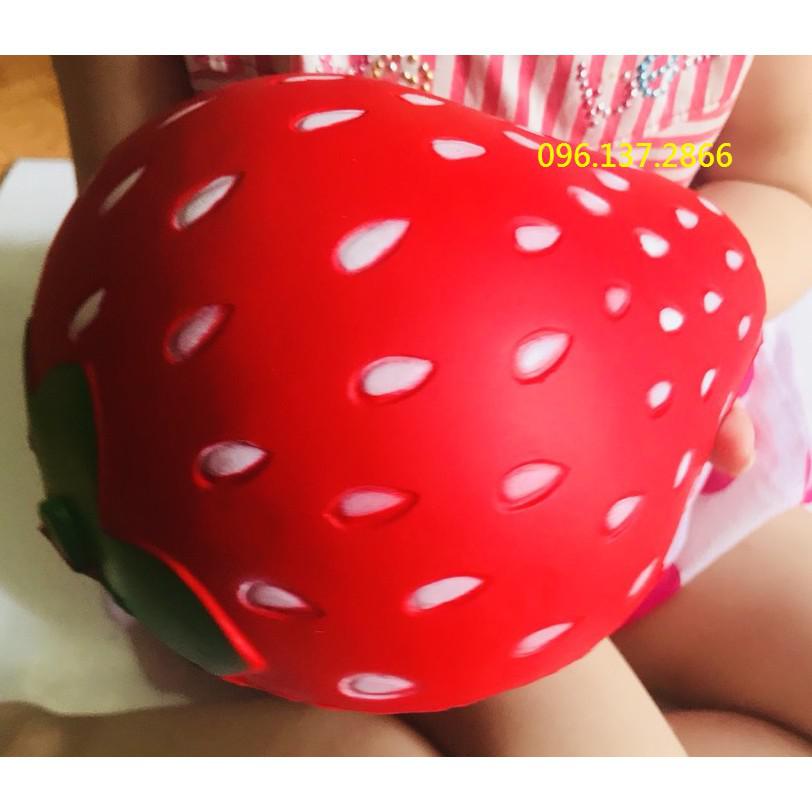 Bán ( dautay) SQUISHY 1/2 QuẢ DÂU TÂY TO KHỔNG LỒ ( nguyenhuyen9916 )