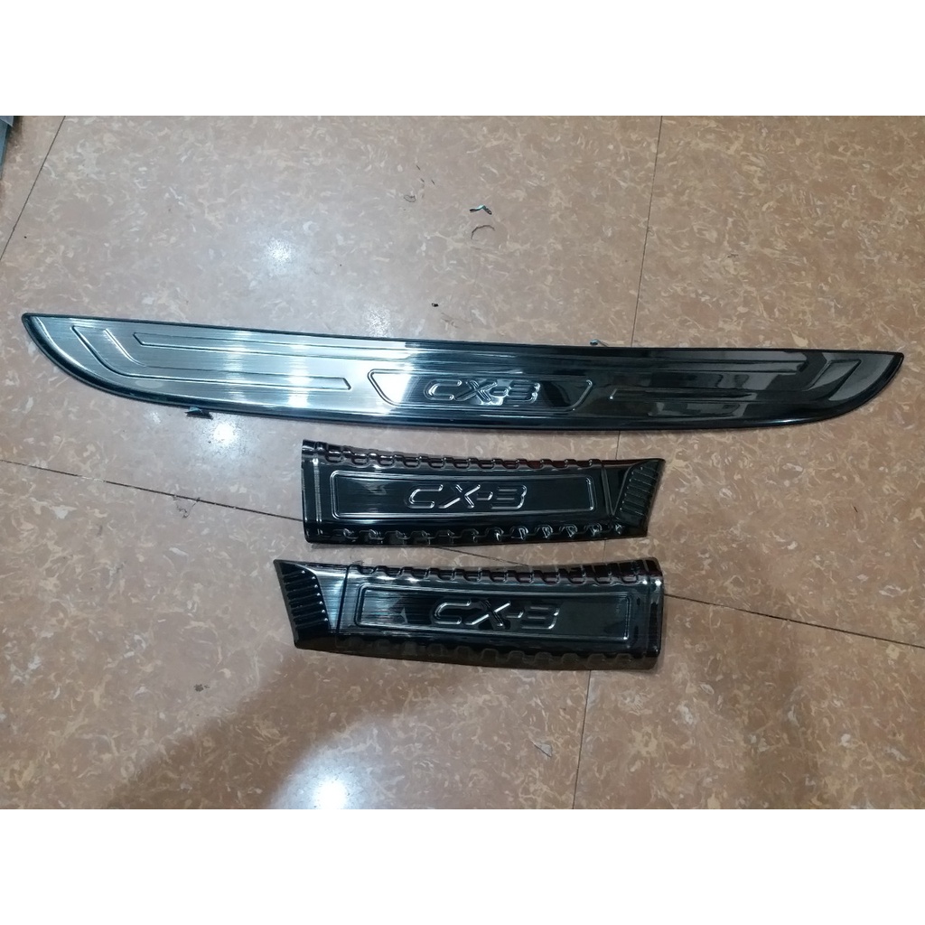 Full ốp chống trầy cốp trong + cốp ngoài vân Titan xe mazda CX3 - AUTO GP