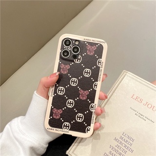 [ IPHONE ]Ốp Lưng Da IMD Full Viền Bảo Vệ Camera Face Bear