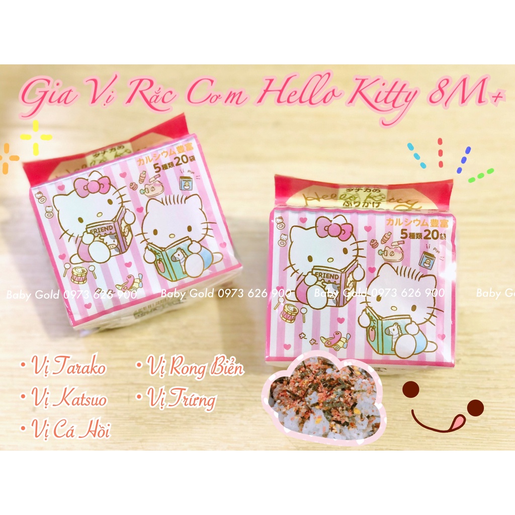 🐹 GIA VỊ RẮC CƠM HELLO KITTY - MẪU MỚI 🐹 SÁT THỦ TRỊ BIẾNG ĂN CHO BÉ 😋😋